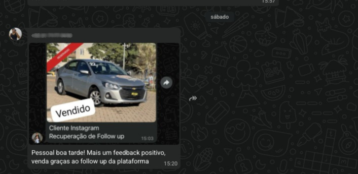 Feedback real de venda de veículo após recuperação de oportunidade através de follow-up